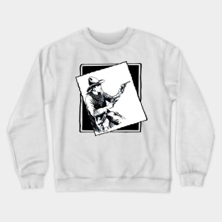 Cowboy shooting with revolver Crewneck Sweatshirt